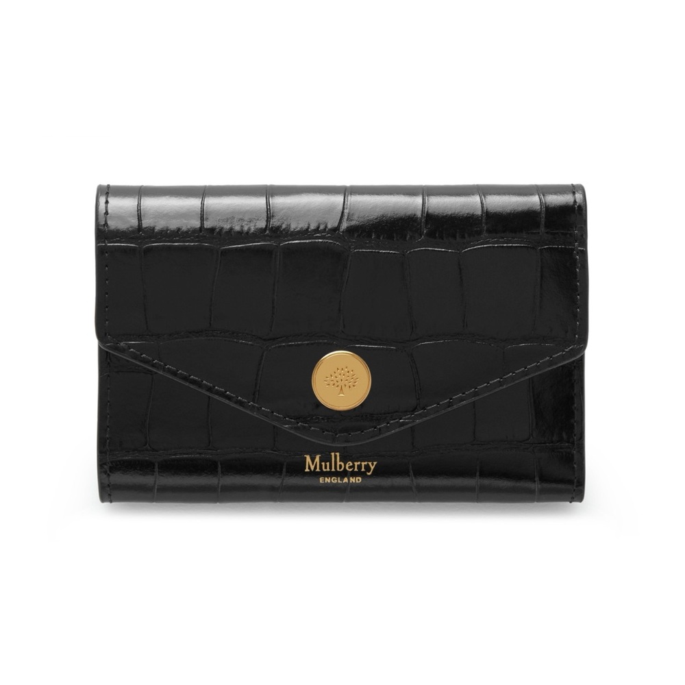 Mulberry Multi-card Wallet Black Croc
